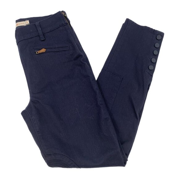 Tory Burch Navy Blue Infinity Jodhpur Skinny Pants | Size 26 - Picture 1 of 9